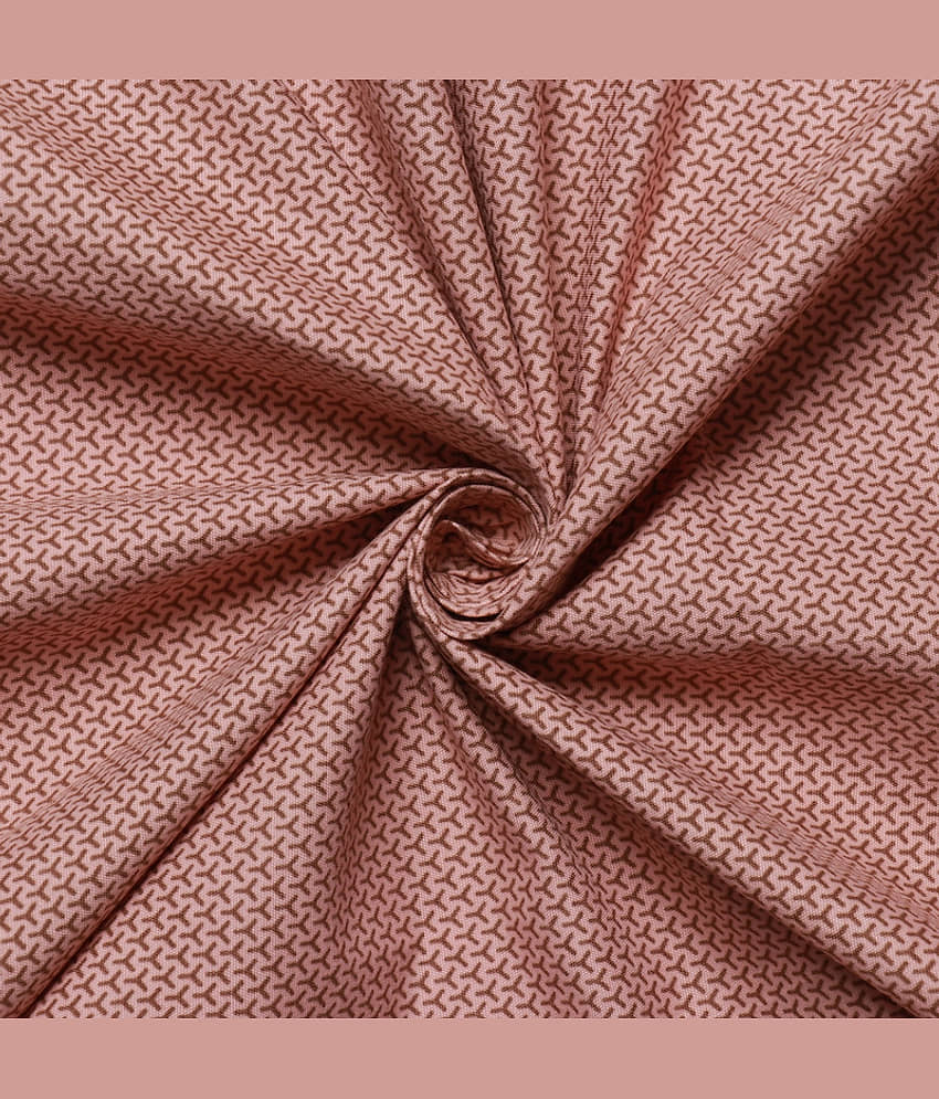 Apala Microfibre Abstract Fitted 1 Bedsheet with 2 Pillow Covers ( Double Bed ) - Brown view 2