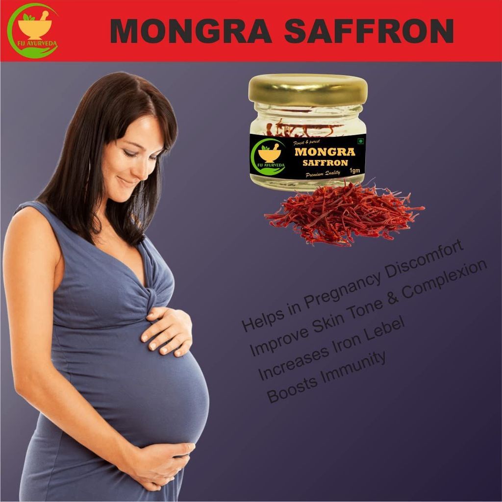 FIJ AYURVEDA Natural & Finest Grade A++ Mongra Saffron Thread Kesar/ Keshar/ Zafran /Jafran for Pregnant Women � 2GM (Combo Pack) view 2