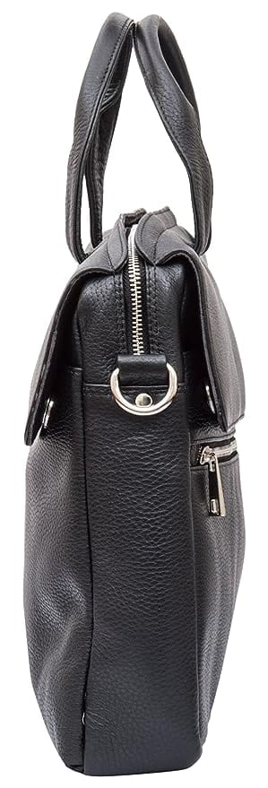 Leatherman Leather 10 Liters Black Laptop Briefcase (1024_Black) Brand: Leatherman 1024 view 2