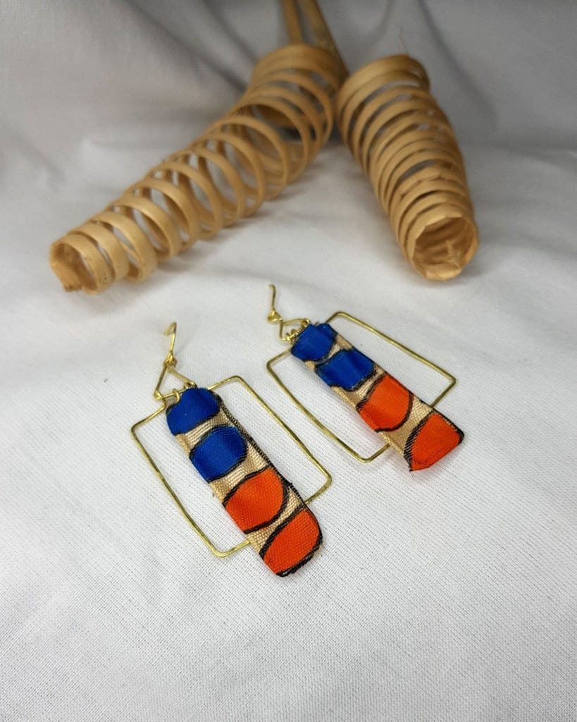 Mithila Tales Siya Upcycled Handmade Earrings view 2