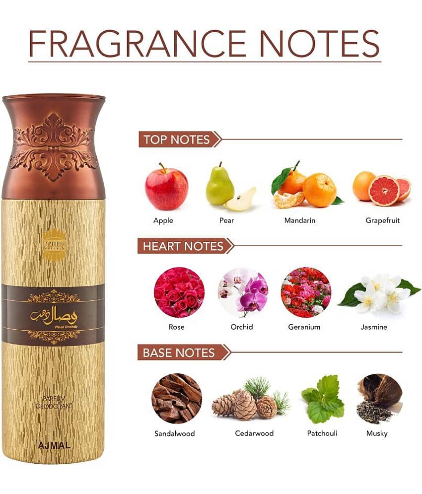 Ajmal Wisal Dhabab Perfume Deodorant 200ml Body Spray Gift For men Pack of 1 view 2