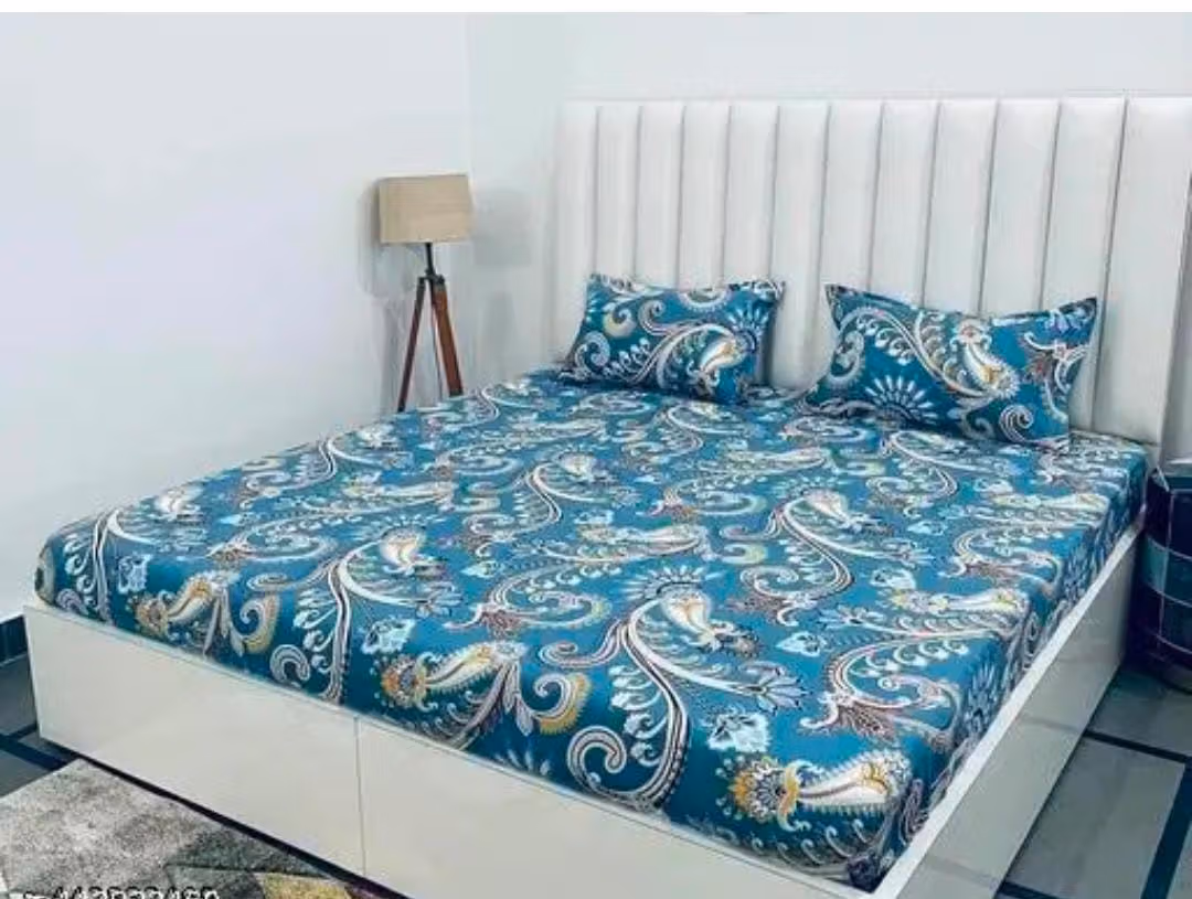 homdazal Microfibre Ethnic Fitted ( Queen Size ) - Multi l