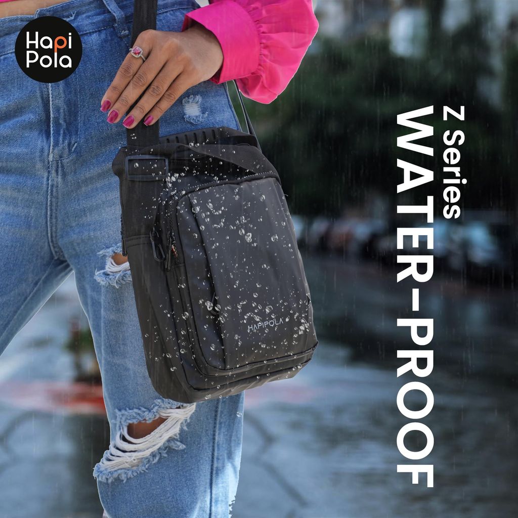 HAPIPOLA SLINGSBAG-Z SERIES Water Proof Premium 9 Inch Mini Sling Bag for Men and Women, Small Passport Travel Bag with Water-resistant, and Small Sling Bag view 2