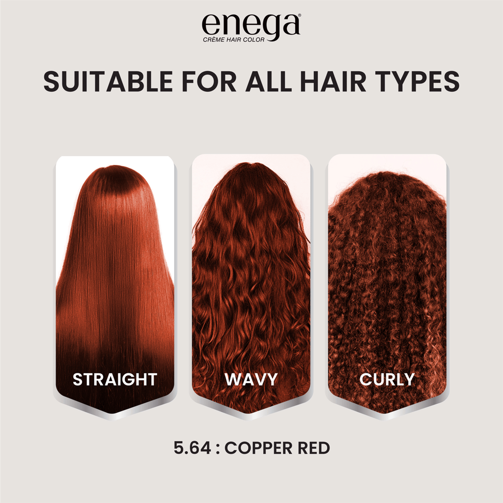 Enega Copper Red Hair Color Cream120ml | No Ammonia | With Argan Oil & Green Tea Extract | Nourishing & Long-Lasting view 2