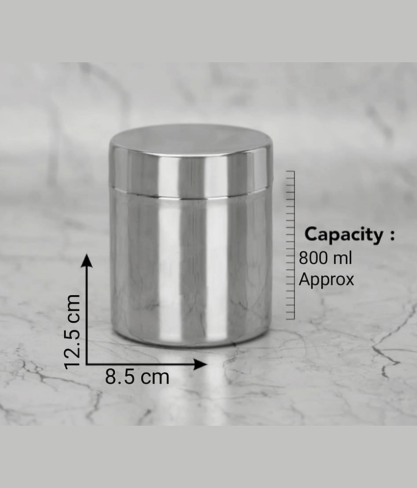 Visaxmi Stainless Steel Silver Multi-Purpose Container ( Set of 2 ) view 2