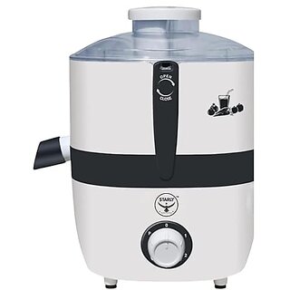 Starly Promax 500 Watts Juicer Mixer Grinder Stainless Steel Blades Shockproof Body with Overload Protection Safety Locks Fresh Fruit Vegetable Juice in SecondsWhite