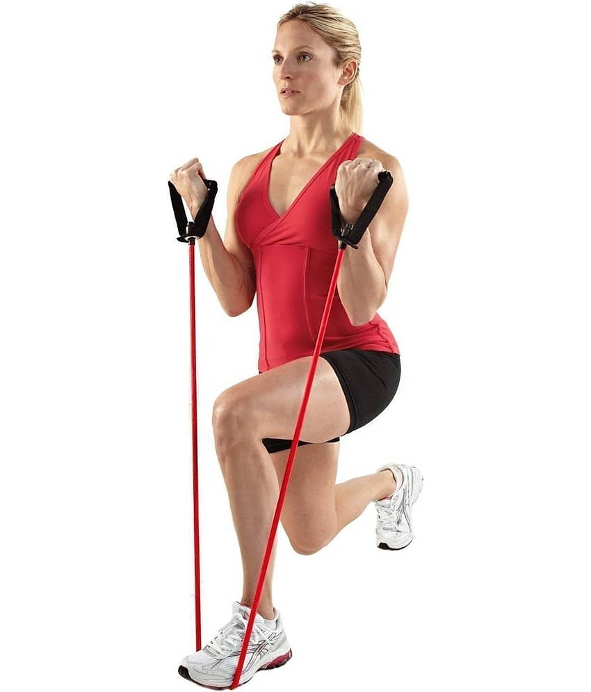 horse fit - Latex,Rubber,Plastic Single Toning Tube Red - Medium Resistance view 2
