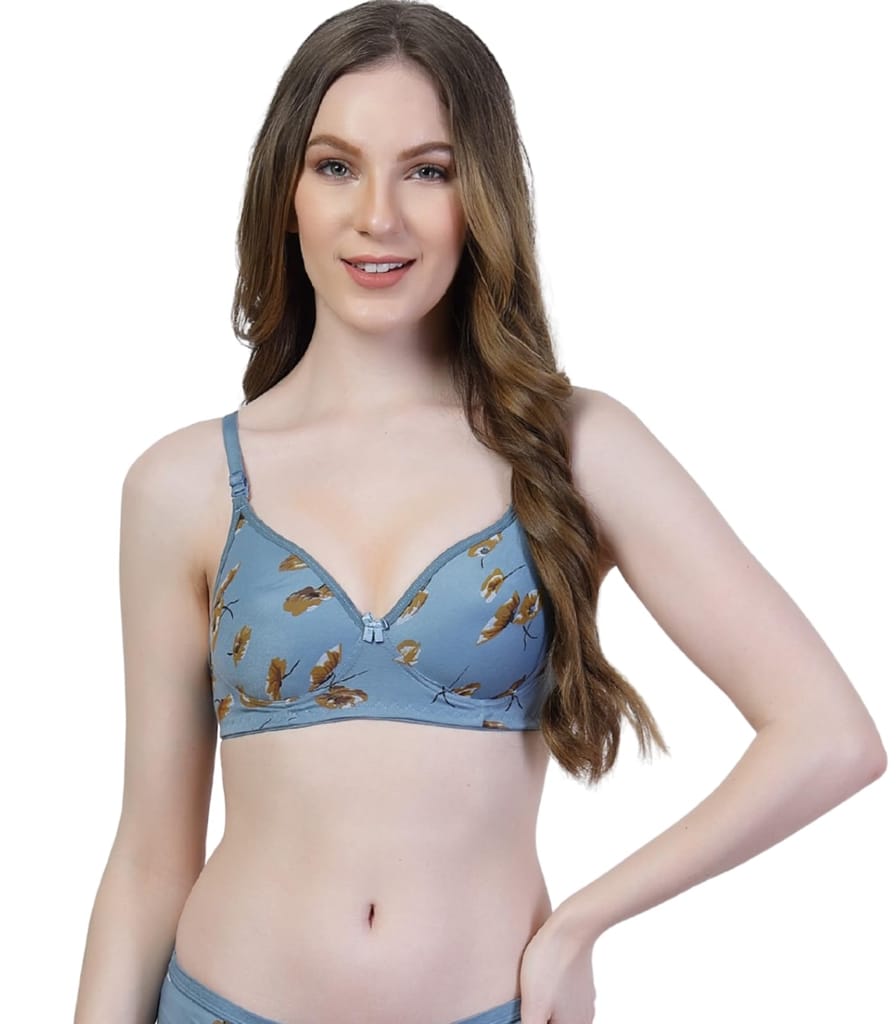 ADORNSTAR Women's Cotton Padded Floral Print Non-Wired Full Coverage Bra view 2