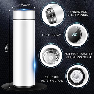 Rakshabandhan Gifts for Brother Rakhi Quote LED TEMPRETURE Water Bottle with Designer Rakhi Logo - Gift for Brother, Raksha Bandhan Gifts, Best Rakhi Gifts for Brother view 2