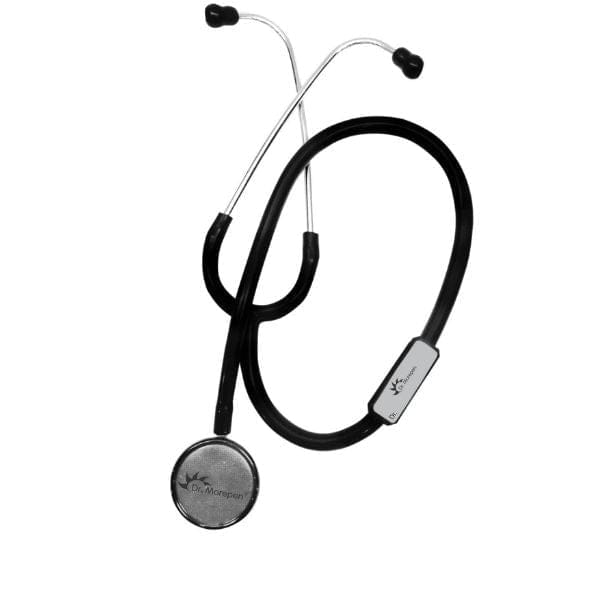 Dr Morepen ST-01 The Professional's Deluxe Stethoscope, Black view 2