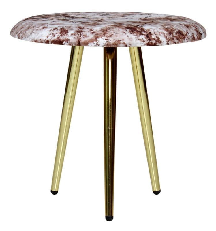 ShadowKart Ottoman Stool for Bedroom | Metal Pouffes for Sitting Ottoman | Foot Rest Wooden Ottoman Foot stools | Stool for Balcony | Make up Dressing Side Table, Metal Coffee Table 18x18x16 Inch view 2
