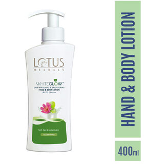 Lotus Herbals Whiteglow Skin Brightening Hand Body Lotion Spf 25 Pa+++ ,400Ml