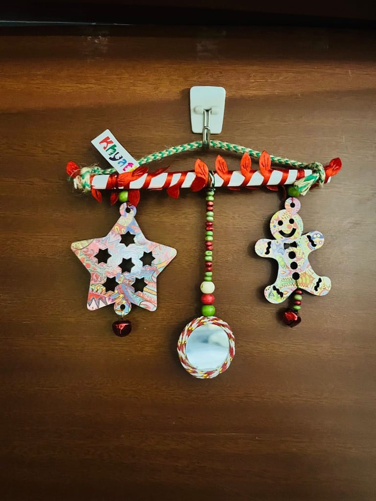 XMas special hangings - star and gingerbread man - for door or wall view 2