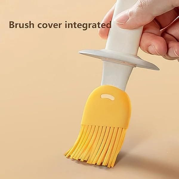 Oil Dispenser Bottle with Silicone Brush, 200ML, Transparent Kitchen Container for Cooking, Baking, BBQ view 2