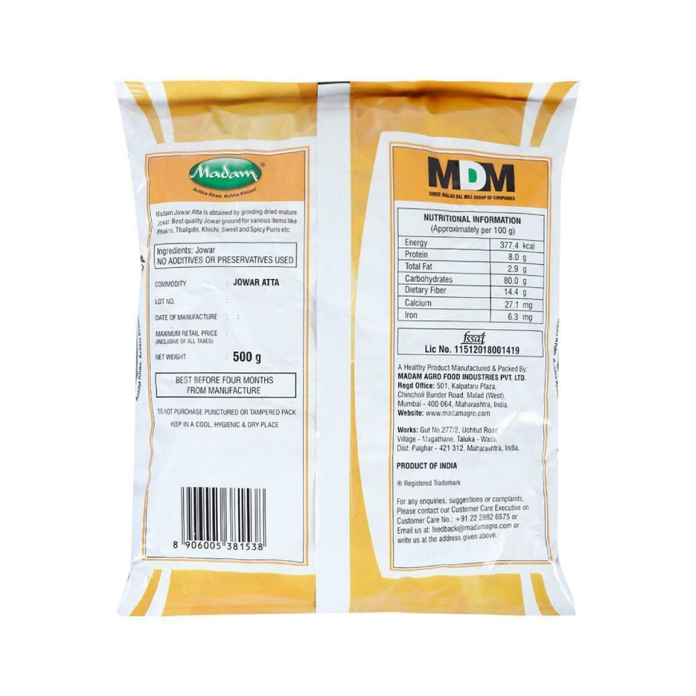 Madam Jowar Atta 500 Gms view 2