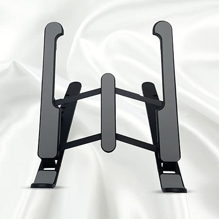 Zebronics-NS1000 Laptop Stand Featuring Foldable Design, Anti-Slip Silicone Rubber Pads, Supports Maximum of 5kgs Weight, 6 Adjustable Levels view 2