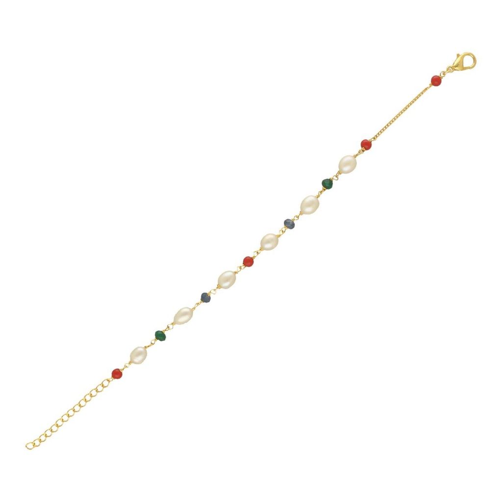 Sri Jagdamba Pearls Multicharm Holder Pearl Bracelet For Women Girls view 2