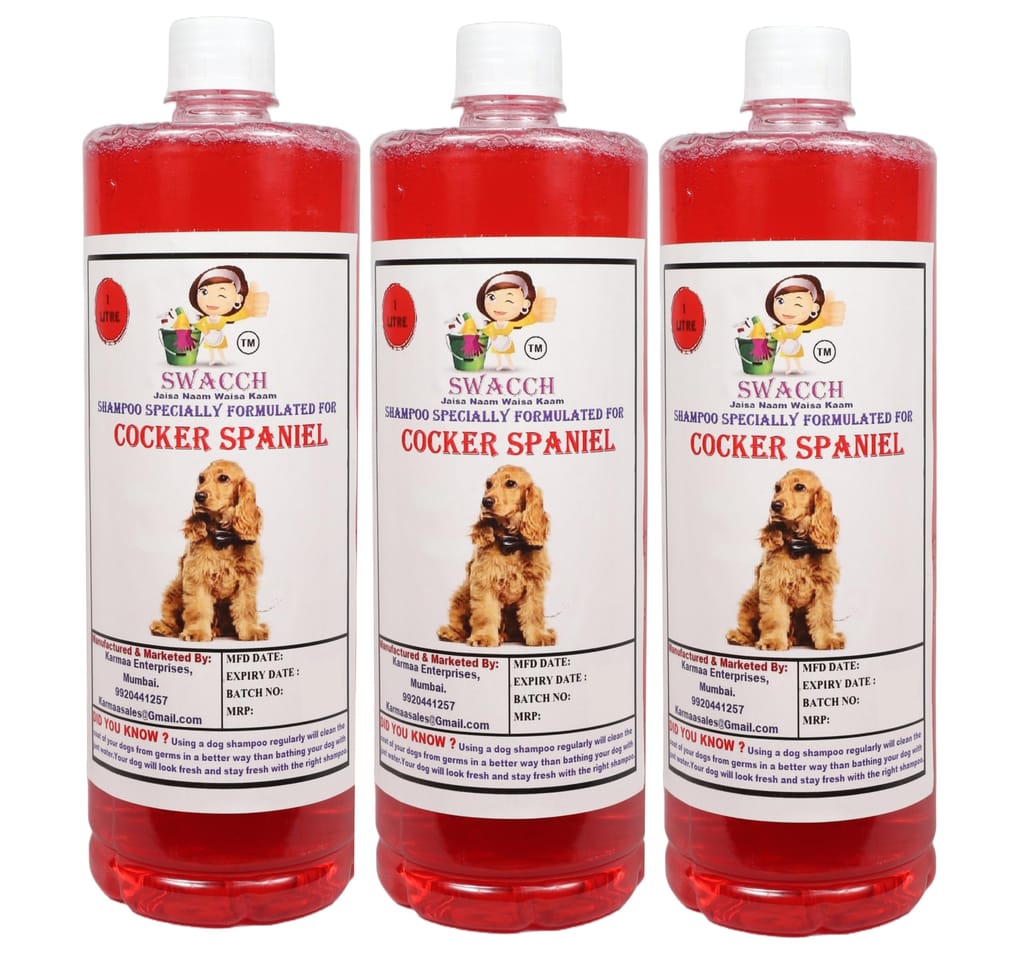 SWACCH Shampoo Specially FORMULATED for Cocker Spaniel (1 Litre) (Pack of 3) Strawberry view 2