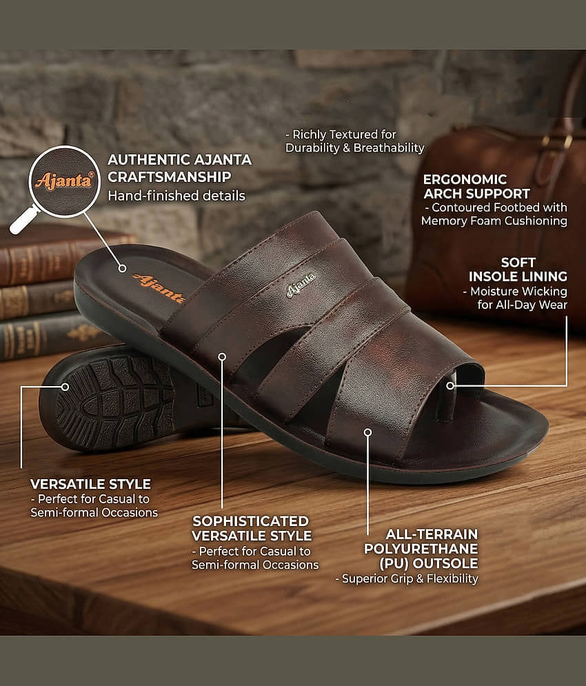 Ajanta - Coffee Men's Sandals view 2