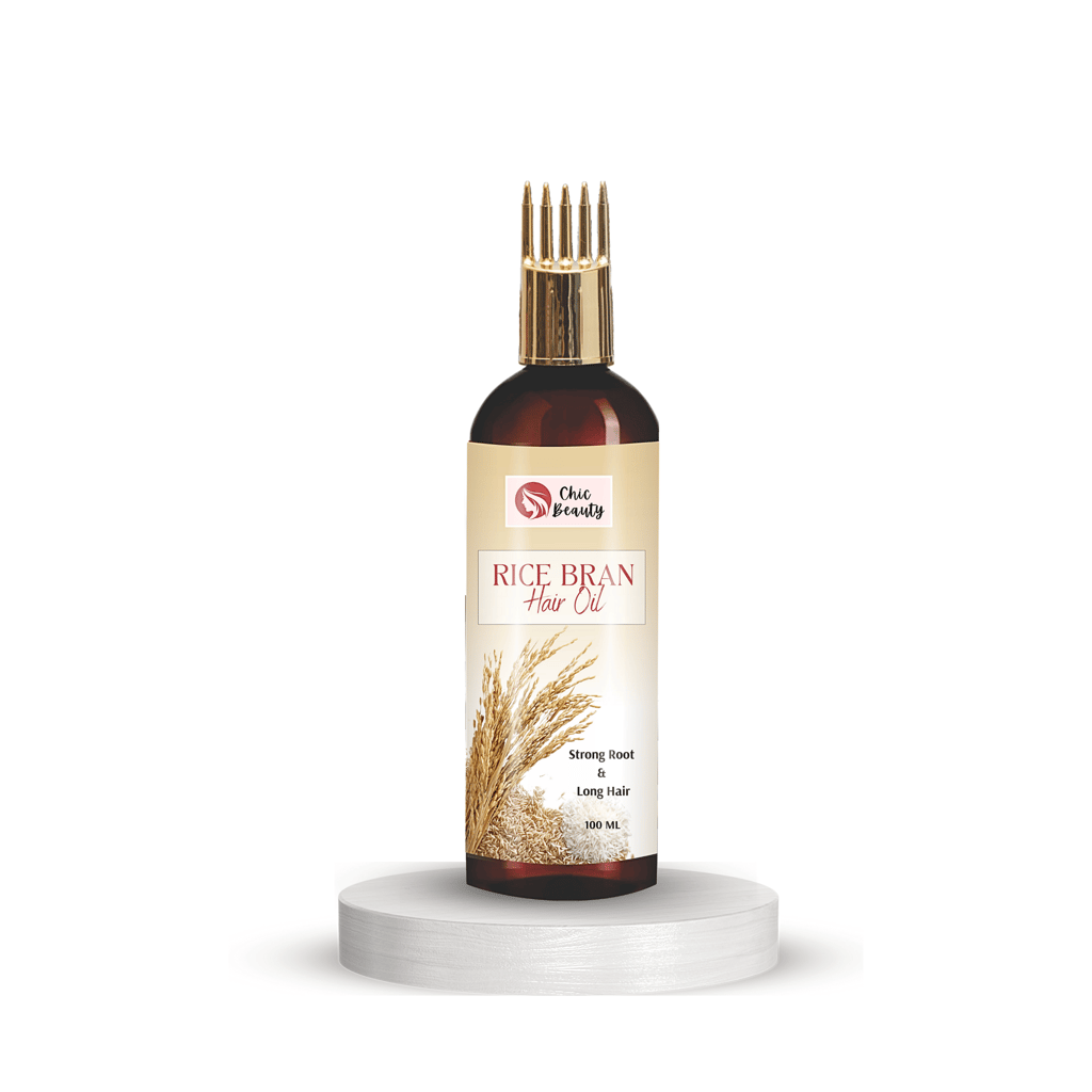 Chic Beauty Rice Bran Hair oil with comb applicator 100ML for Strong Root and Long Hair
