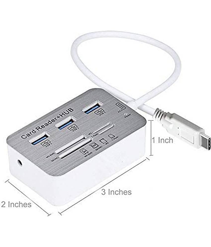 EKRAJ 3 port USB Hub 3.0/3.1+ All in one Card Reader view 2