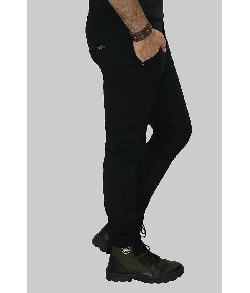 Urban Legends Regular Flat Men's Joggers - Black ( Pack of 1 ) view 2