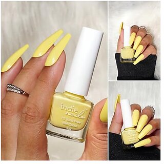 Nail Polish Mango Lassi - Pastel Rich Yellow Shade Long-Lasting High-Shine Finish | Chip-Resistant and Quick-Drying Formula | Vegan and 12-Free Nail Paint For Women 5ml view 2