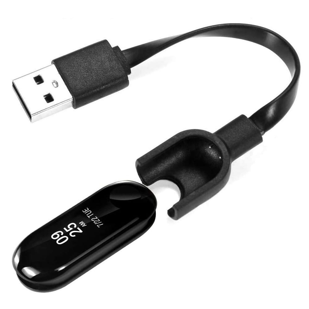 Ekdant USB Charger Cord Fast Charging Cable Adapter for Xiaomi MI Band 3 - Black view 2