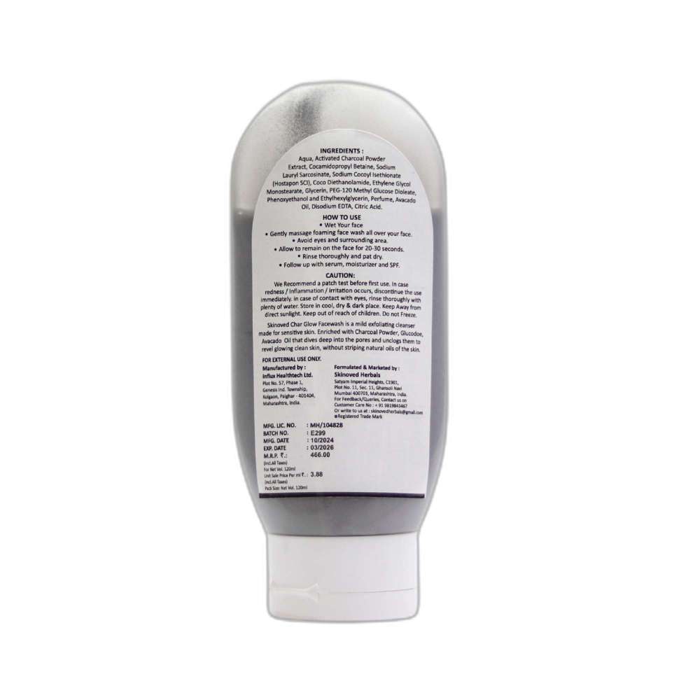 Skinoved Herbals Char Glow Face Wash 120 Ml view 2