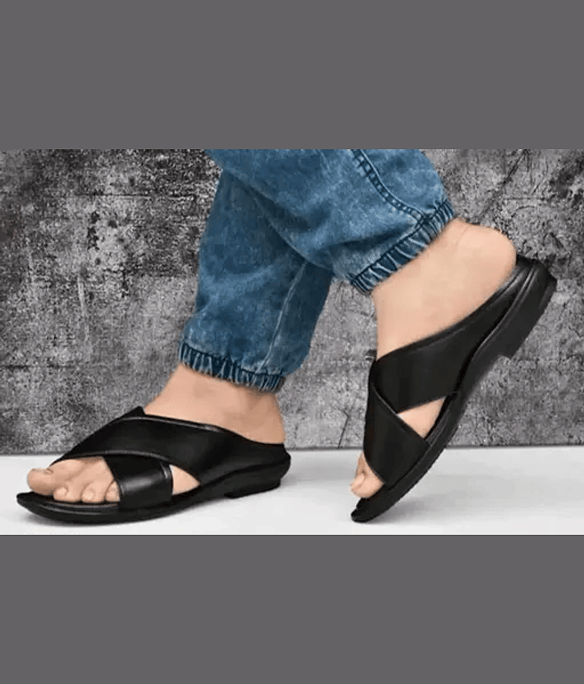 RAGE GAZE CROSS BLACK SHOE - Black Men's Sandals view 2
