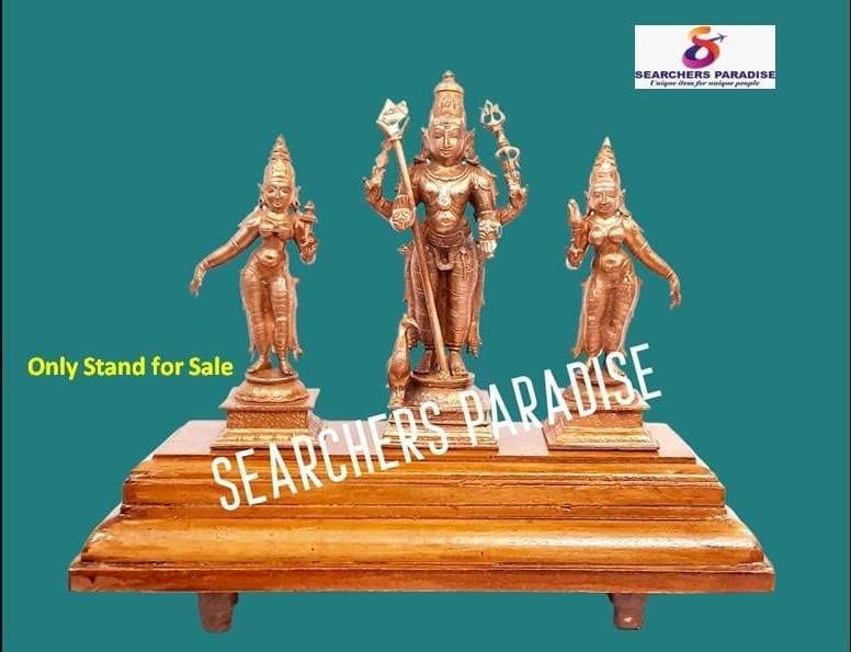 Searchers Paradise - Copper Idols Pooja God Idol Stand, 15 cm , Copper Handmade 650 Grams, Patina Antique Finish, Pack of 1 Piece view 2