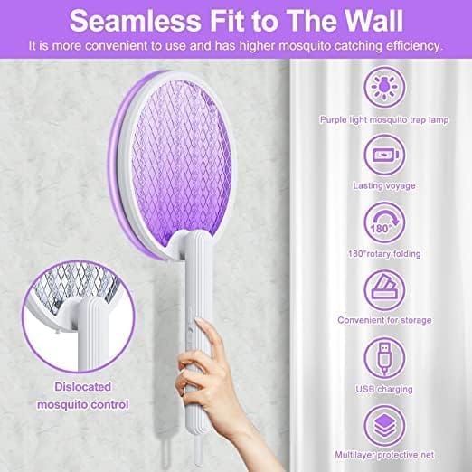 GLOWSERIE LED Light Mosquito Swatter with Charging Cable view 2