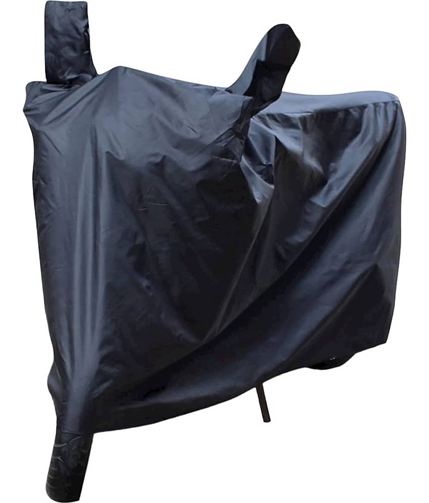 AutoRetail - Black Dust Proof Two Wheeler Polyster Cover With (Mirror Pocket) for Passion Pro TR ( Pack of 1 ) view 2