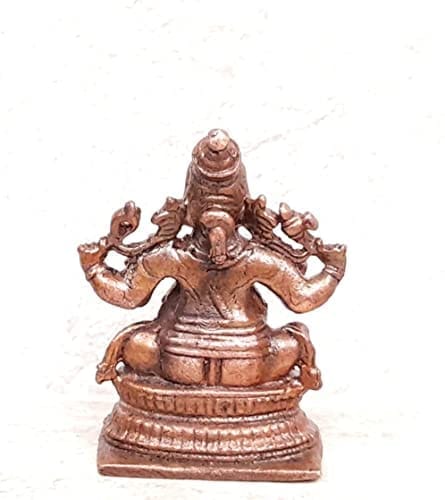 Searchers Paradise - Copper Idols Ganesh,1.5 inches, Copper Handmade 55 Grams, Patina Antique Finish, Pack of 1 Piece view 2