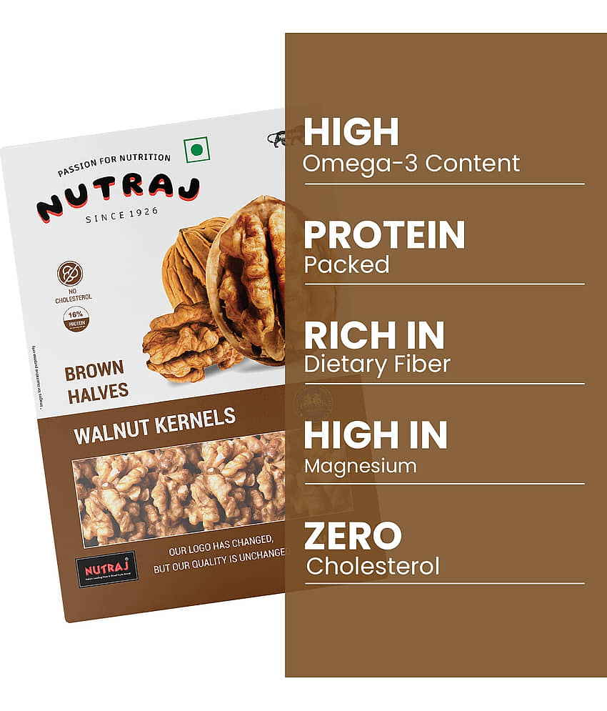 Nutraj Brown Halves Walnut Kernels 500g (250g X 2), Akhrot Giri 500g view 2