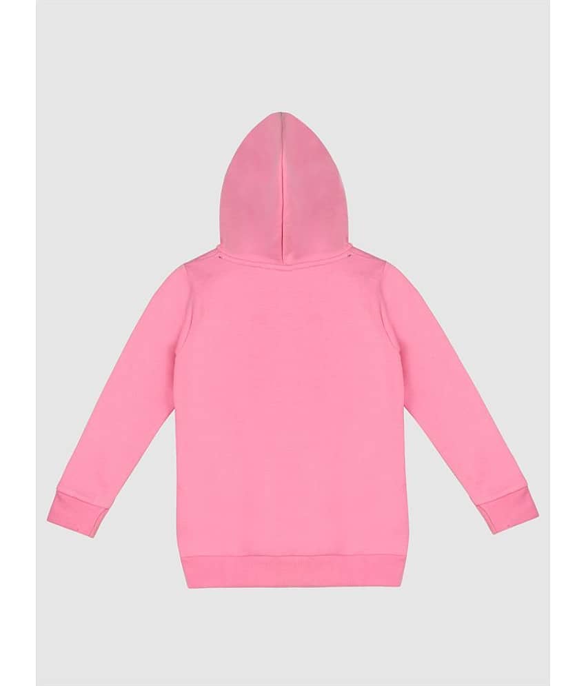 Lazy Shark Girls Printed Pink Sweatshirts view 2