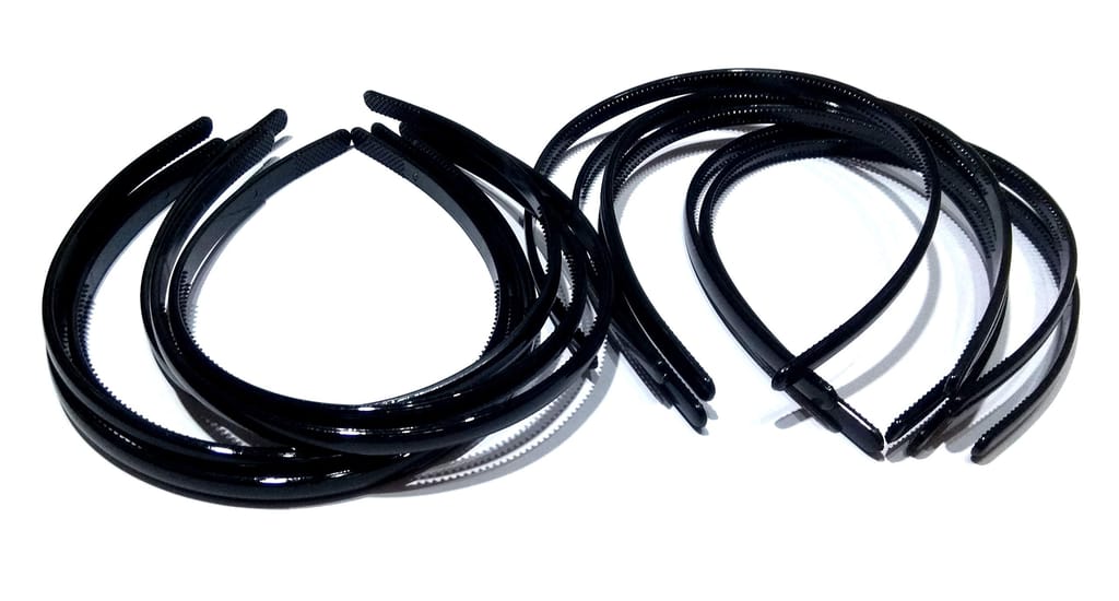 Nawani Women's Plastic Hoop Accessories Hair Band (Size- 16x14x1 cm, Black), 12 Pic view 2