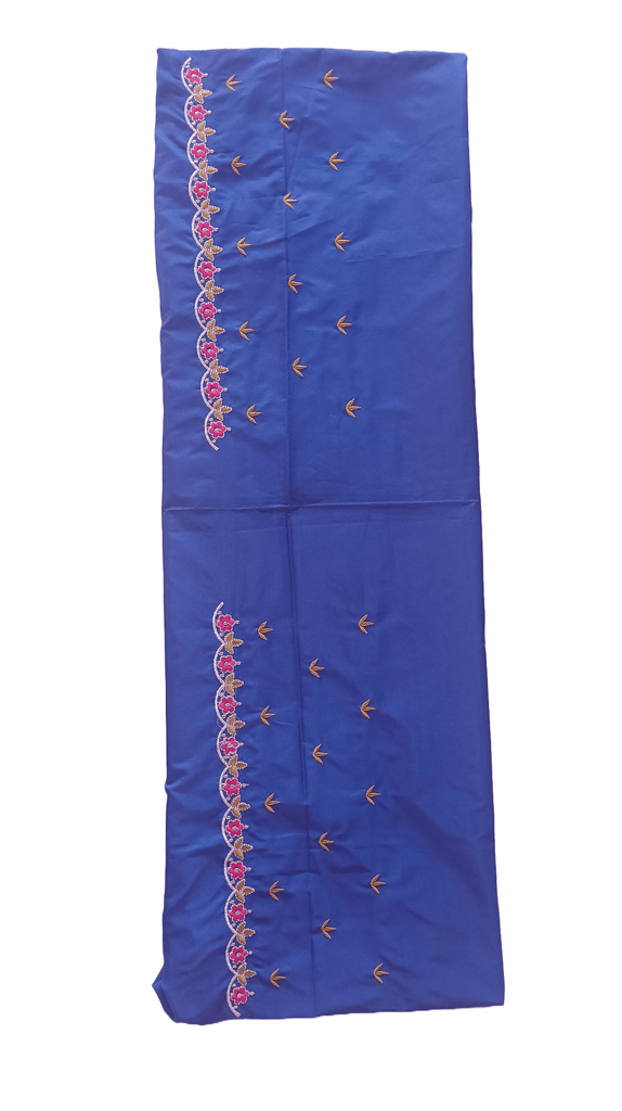Embroidered Blouse Piece With Floral Butta Work view 2