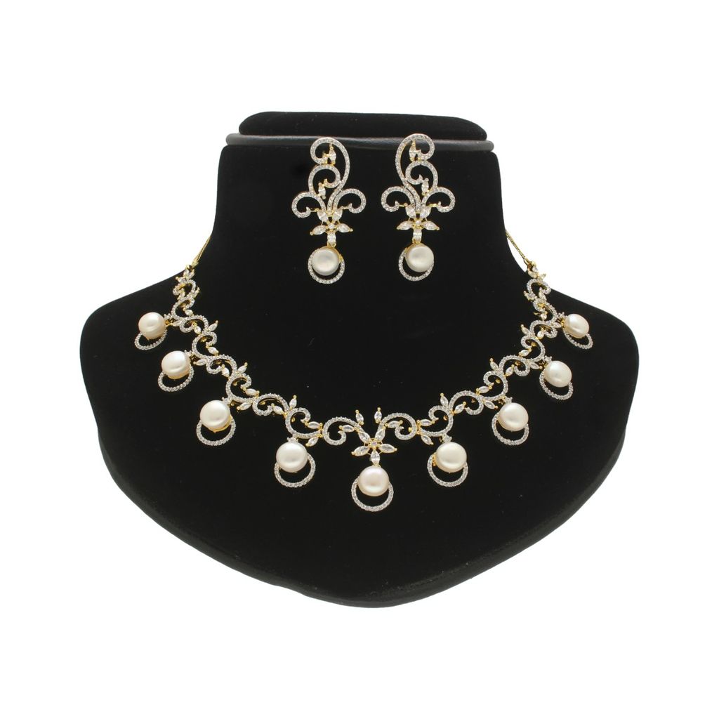Sri Jagdamba Pearls Alluring Pearl Necklace Set view 2