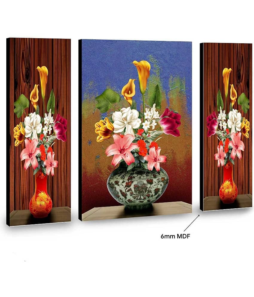 SNDArt - Flower Pots Wall Painting For Living Room Gift Items 12 x`18 inch view 2
