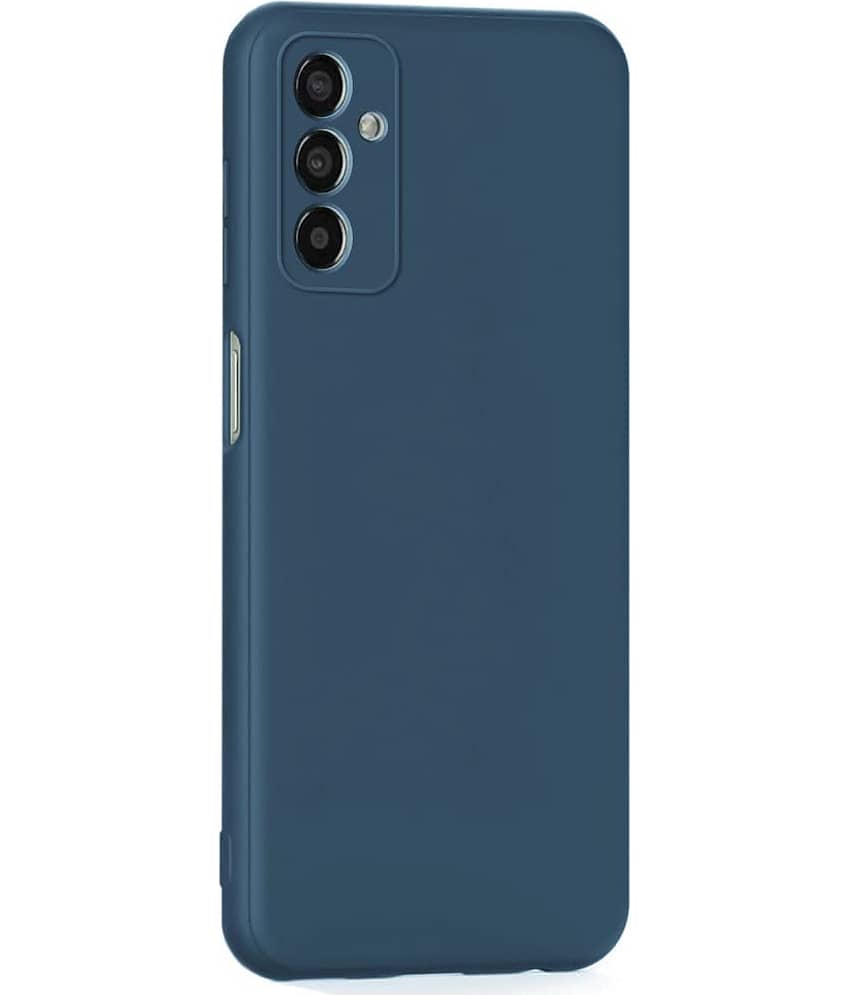ZAMN - Blue Silicon Plain Cases Compatible For Samsung Galaxy F13 ( Pack of 1 ) view 2