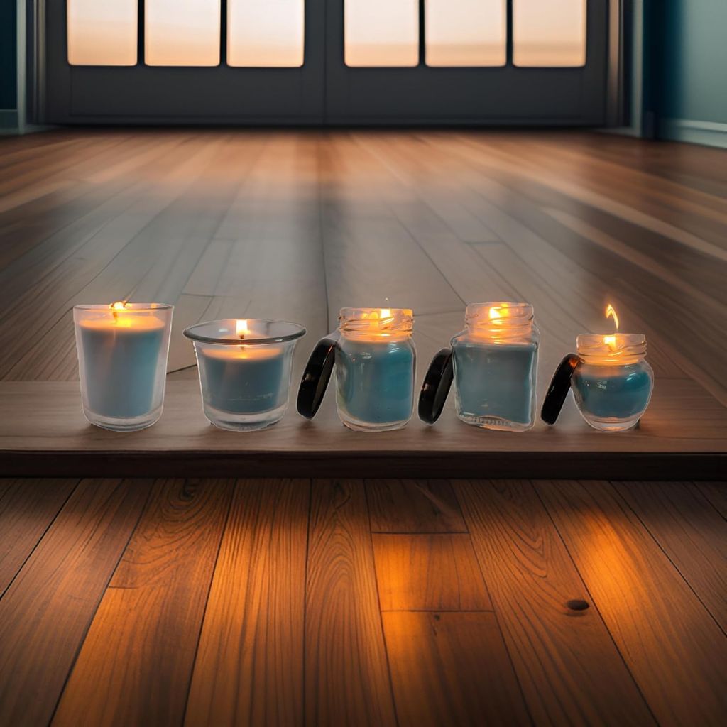 SS Enterprise Jar Candle for Home Decorationa | Diwali Candle | Valaentine Day Decoration Candle | Organic SOYA Wax Candle | 44 Hrs Burn Time Pack of 5 view 2