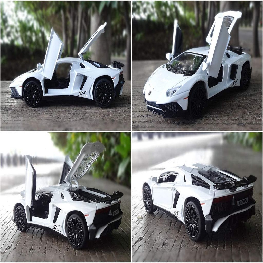KTRS ENTERPRISE 1:32 Diecast Lemborgini LP750 Alloy Metal Pull Back Die-Cast Car Scale Model Pullback with Sound Light Mini Auto Toy car for Kids Best Gifts Toys for Kids Boys view 2
