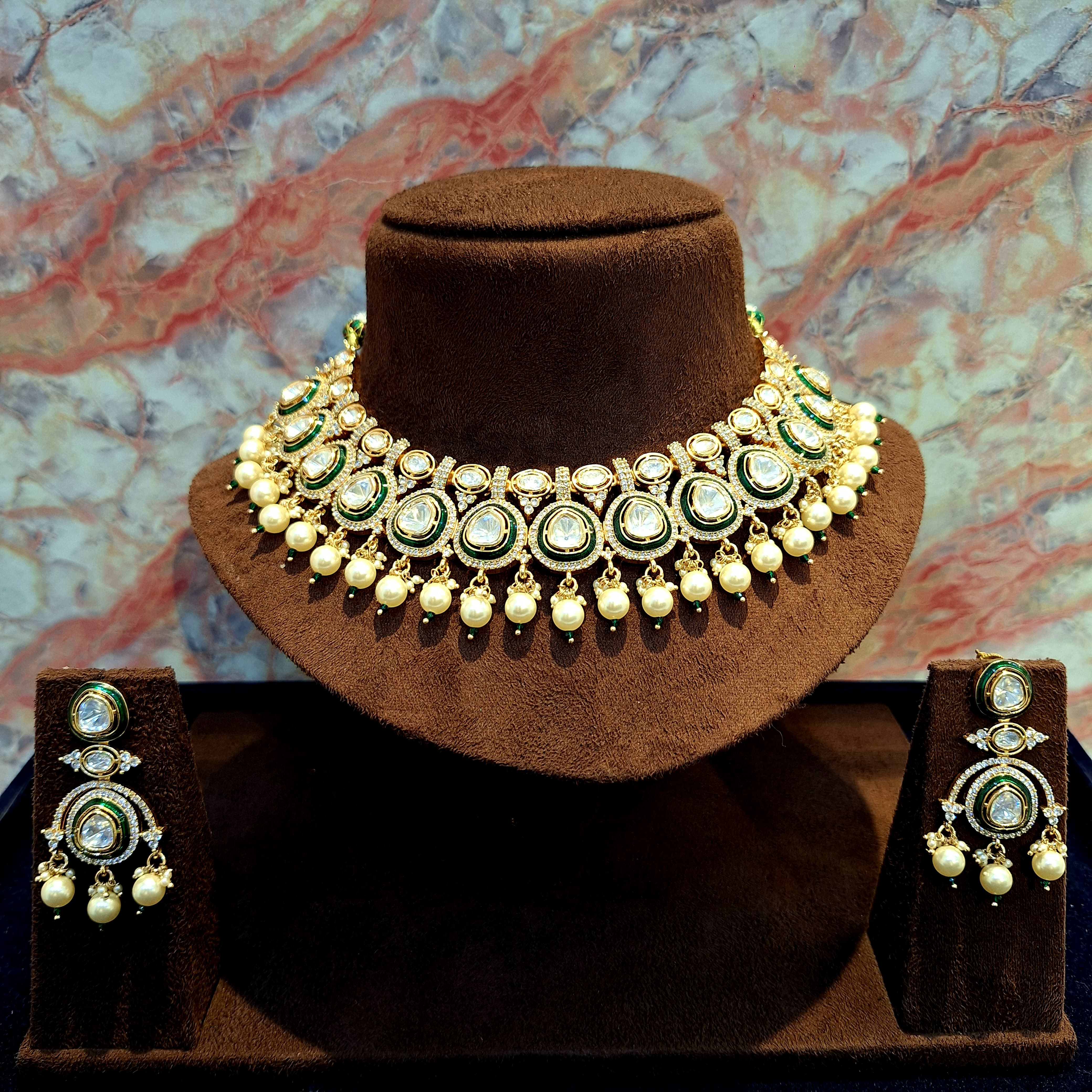 Vrinda Choker Set - The Royal Bride By Dia Art Jewels view 2