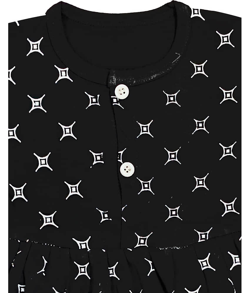 INFANT Pack of 1 Baby Girls Cotton Dress ( Black ) view 2