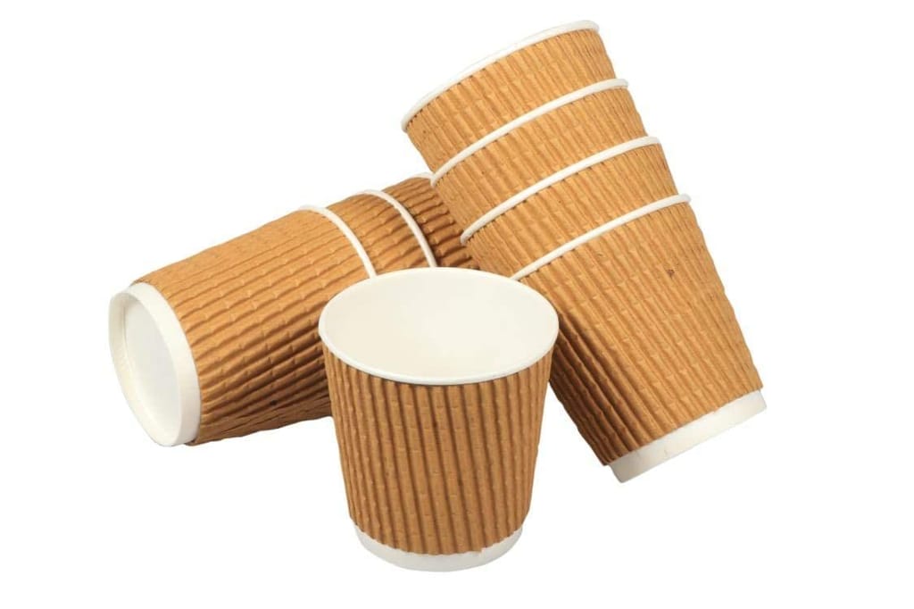 Mehtab Collection Disposable Paper Cups Hot & Cold Beverage Cup for Tea/Coffee House Party/Office Use (Pack of 1, 100pcs, Brown) view 2