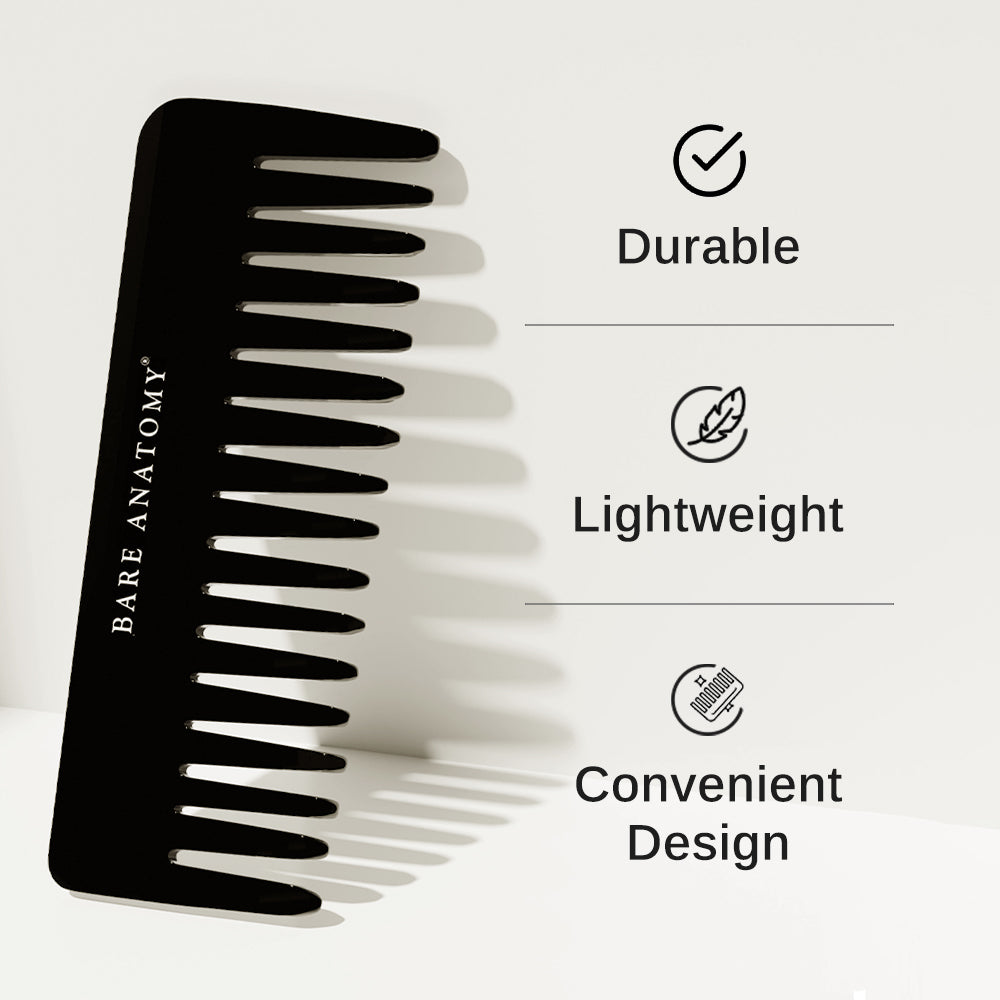 Bare Anatomy Handcrafted Wide Tooth Hair Comb view 2