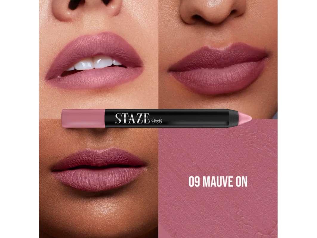 Staze 9to9 Pout On Transfer proof Lip Crayon - Mauve On - 09 view 2