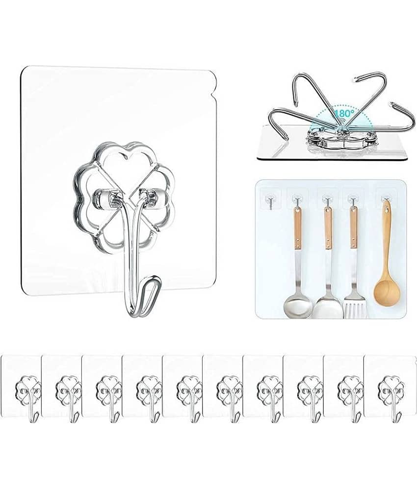 Self Adhesive Wall Hanging Hooks - Towel Racks ( Pack of 3 ) view 2