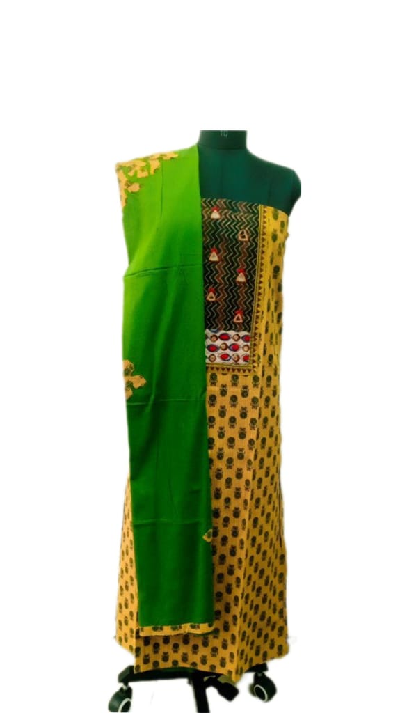 Gulmohur Cotton Patch work Suit